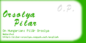 orsolya pilar business card